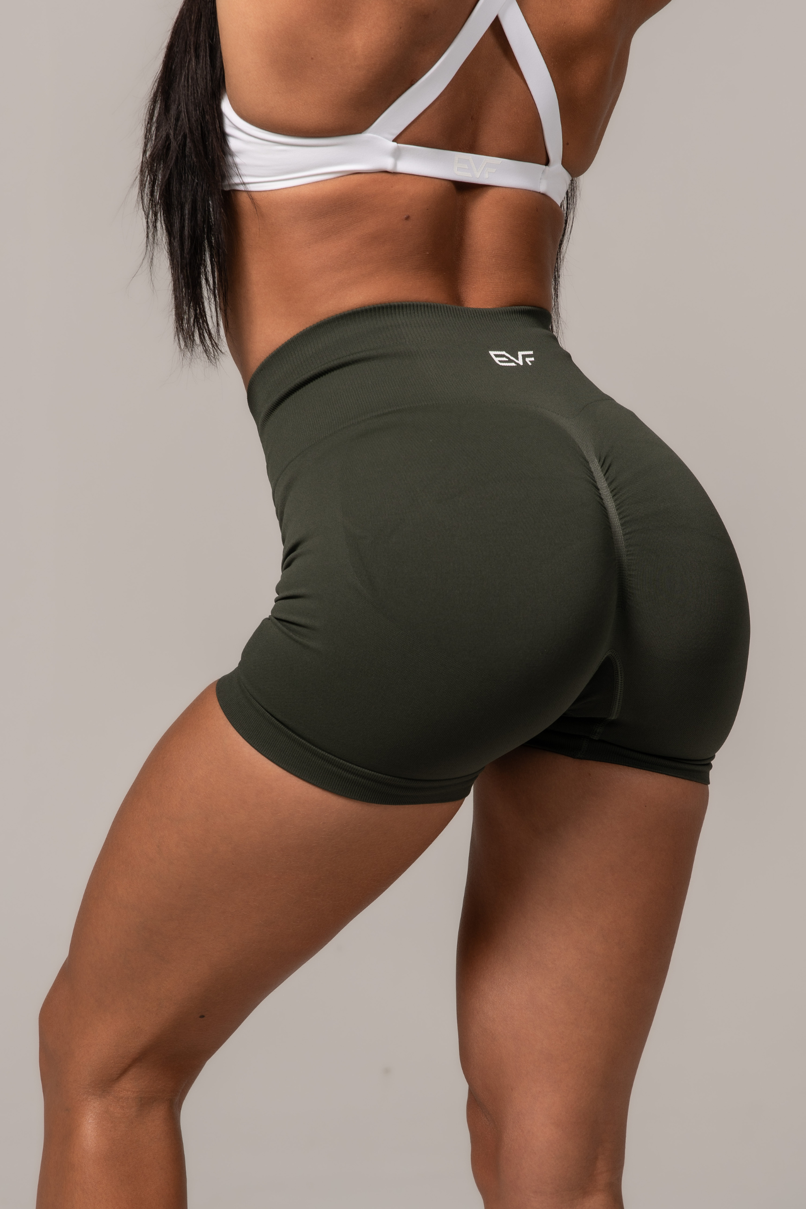 Curve BBL Scrunch Shorts - Jungle Green